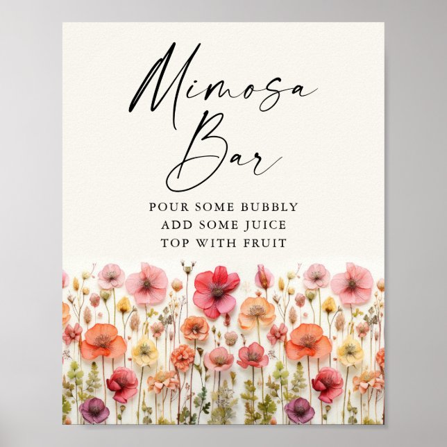 Love in Bloom Bridal Mimosa Sign (Front)