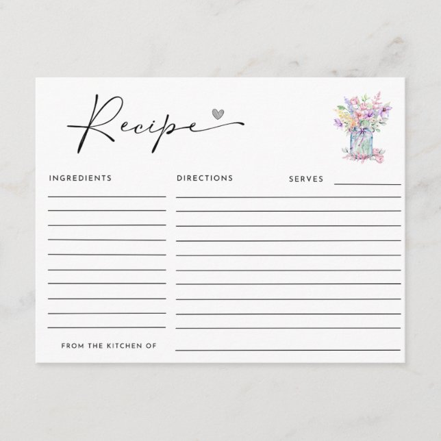 LOVE IN BLOOM BRIDAL SHOWER ENCLOSURE CARD (Front)