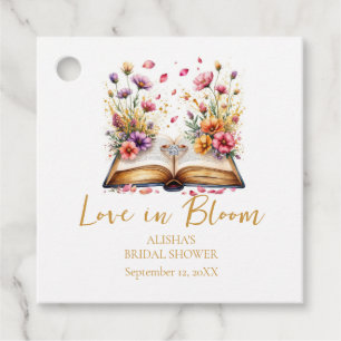 Love In Bloom Bridal Shower Favour Tags