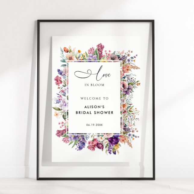 Love In Bloom Bridal Shower Floral Garden Welcome  Poster (Creator Uploaded)