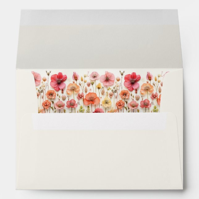 Love In Bloom Bridal Shower Gift Registry Card Envelope (Back (Bottom))