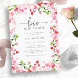 Love In Bloom Bridal Shower Invitation<br><div class="desc">Love In Bloom Bridal Shower Invitation. Discover the rustic elegance in this beautiful bridal shower invitation collection, featuring hand-painted watercolor red and pink roses. These invitations are perfect for a spring or summer event. The artistic watercolor vibe provides a sophisticated yet whimsical touch. With easy-to-customise templates, making this collection truly...</div>