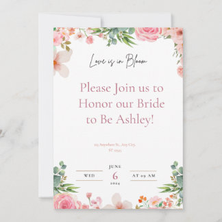 Love in Bloom Bridal Shower Invitation
