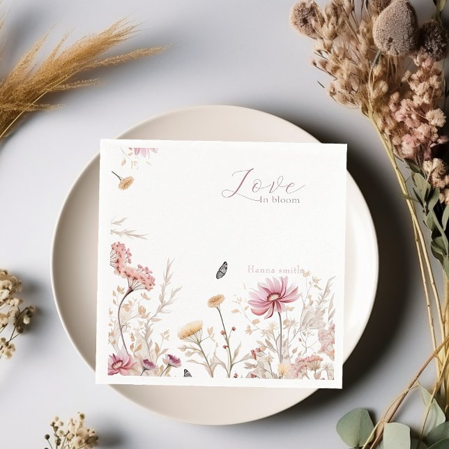 Love in bloom  Bridal shower   Napkin (Creator Uploaded)