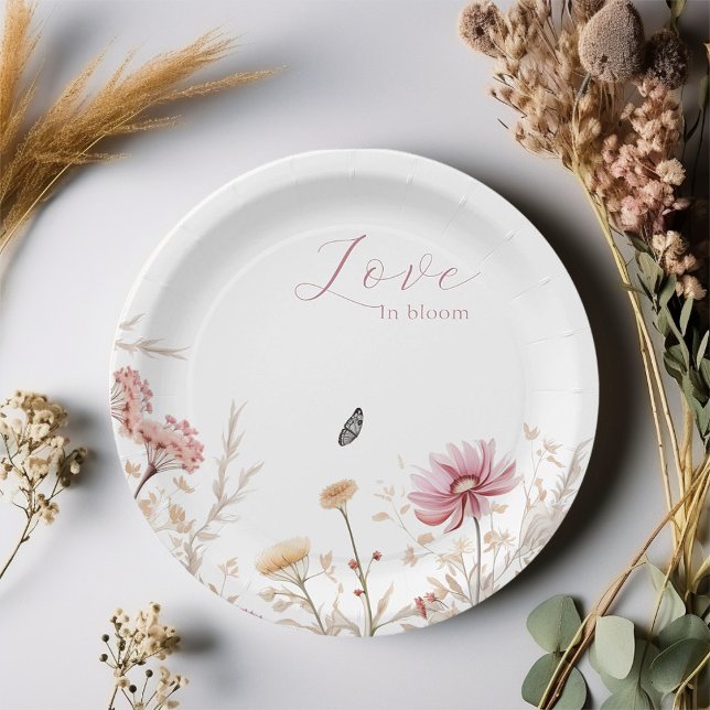 Love in bloom  Bridal shower   Paper Plate (Creator Uploaded)