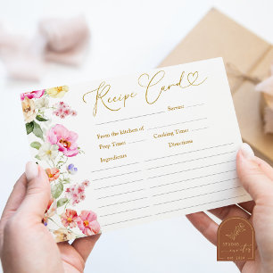 Love In Bloom Bridal Shower Recipe Card