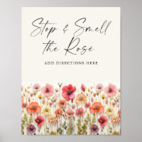 Love In Bloom Bridal Shower Rose Bar Sign