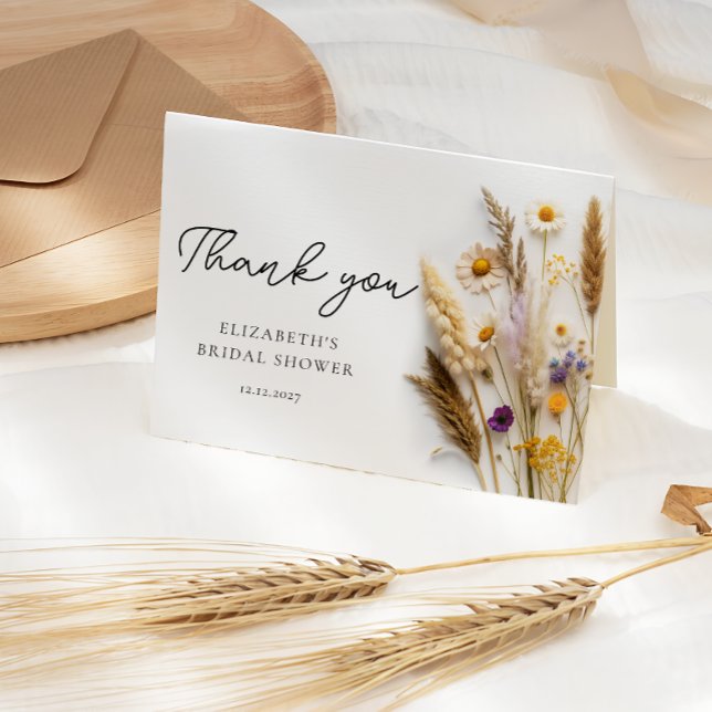 Love in Bloom Bridal Shower Thank You Card (Creator Uploaded)