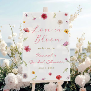 Love in Bloom Bridal Shower Welcome Acrylic Sign
