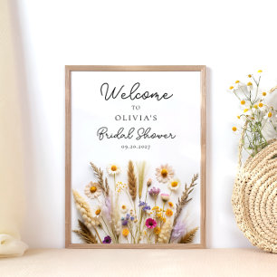 Love In Bloom Bridal Shower Wildflower Welcome Poster