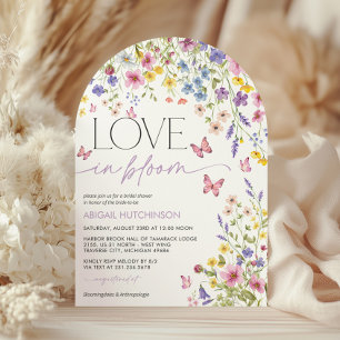 Love in Bloom Butterfly Bridal Shower Arch Invitation