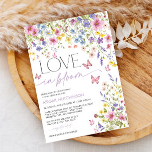 Love in Bloom Butterfly Bridal Shower Invitation
