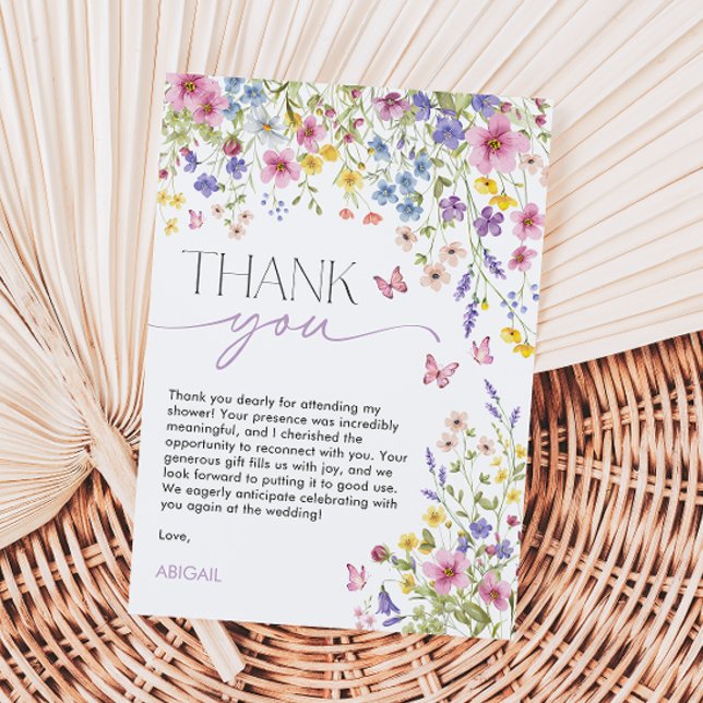Love in Bloom Butterfly Bridal Shower Thank You Card (Love in Bloom Butterfly Bridal Shower Thank You Card)
