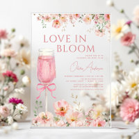 Love in Bloom Champagne Pink Bow Bridal Shower