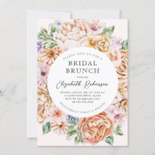 Love in Bloom Colourful Garden Flower Bridal Brunc Invitation