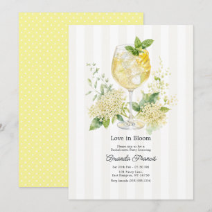 Love in Bloom Elderflower Cocktail Bachelorette Invitation