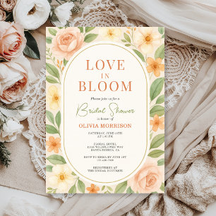 Love in Bloom Floral Botanical Bridal Shower Invitation