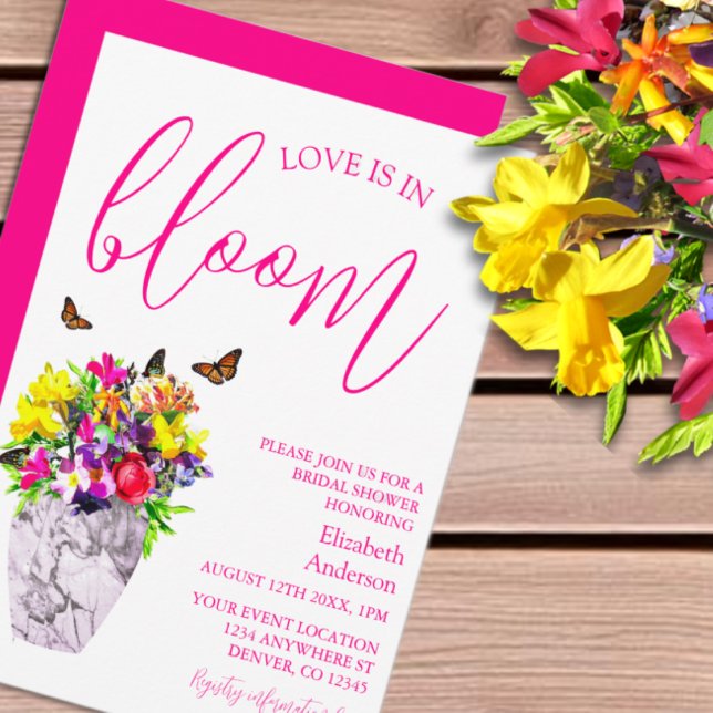 Love In Bloom Floral Bridal Shower Invitation (Creator Uploaded)