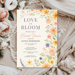 Love In Bloom Floral Bridal Shower Invitation