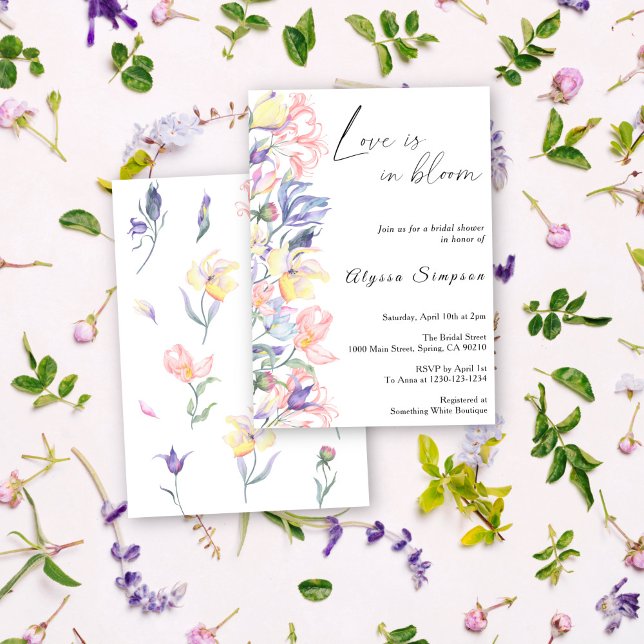 Love in Bloom Floral Bridal Shower Invitation (Creator Uploaded)