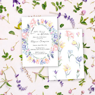 Love in Bloom Floral Bridal Shower Invitation