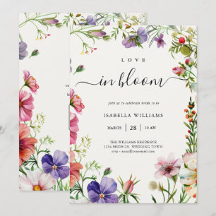 Love in Bloom Floral Bridal Shower Invitation