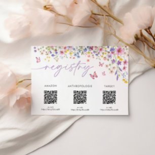 Love in Bloom Floral Bridal Shower Registry Card