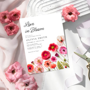 Love In Bloom Floral Chic Bridal Shower Invite