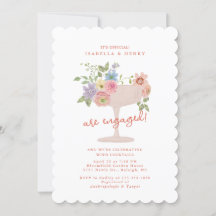 Love in Bloom Floral engagement party invitation