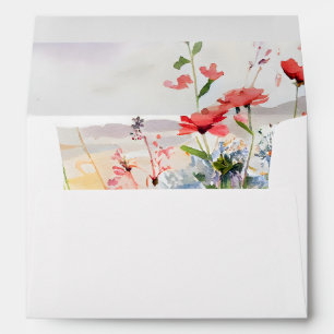 Love in Bloom   Floral Return Address  Envelope