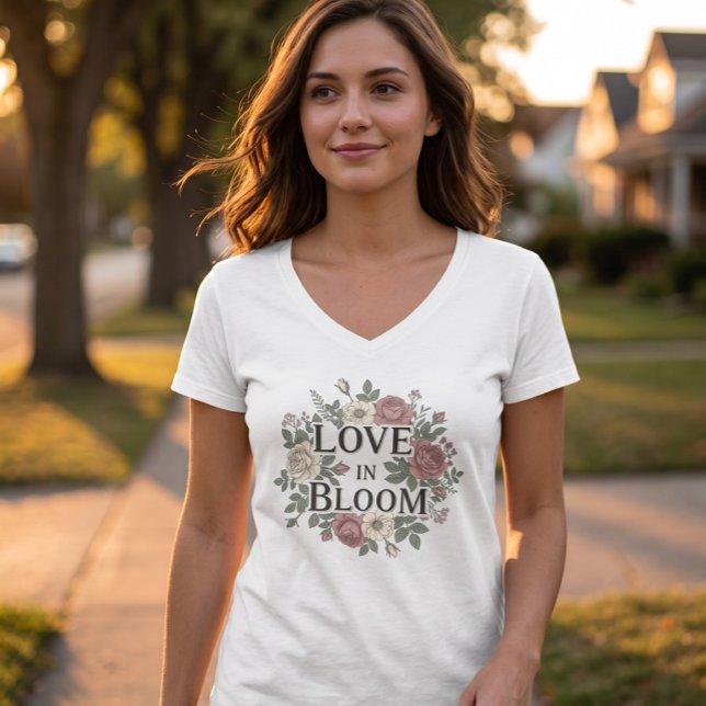 Love in Bloom Floral Romantic Tee (Creator Uploaded)