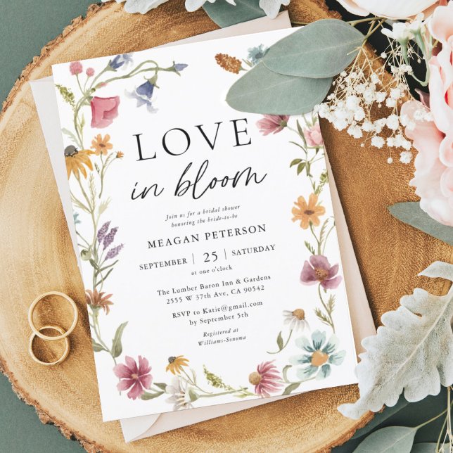 Love In Bloom Floral Spring Bridal Shower Invitation (Creator Uploaded)