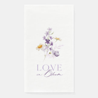 Love in Bloom Floral Wedding Guest Towel Napkin