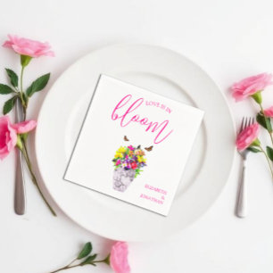 Love In Bloom Floral Wedding Napkin