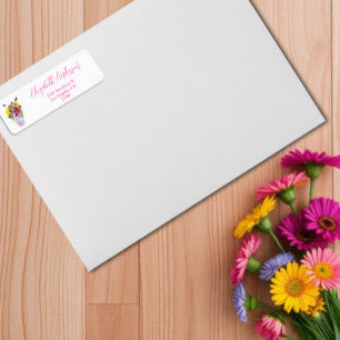 Love In Bloom Floral Wedding Return Address