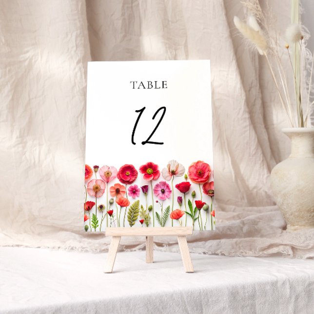 Love in Bloom Floral Wedding Table Number (Creator Uploaded)