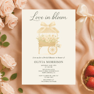 Love in Bloom Flower Market Bow Bridal Shower Invitation