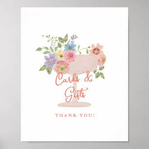 Love in Bloom Garden Bridal Shower Cards & Gifts Poster
