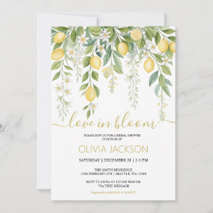 Love in Bloom Lemon Blossom Bridal Shower Holiday Card