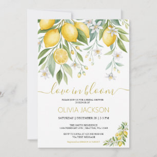 Love in Bloom Lemon Blossom Bridal Shower Invitation