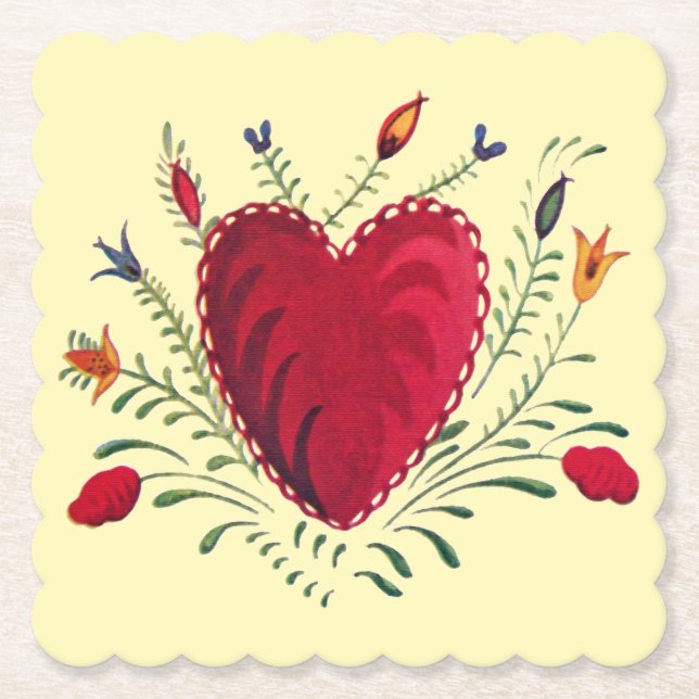Love in Bloom Paper Coaster (Front)