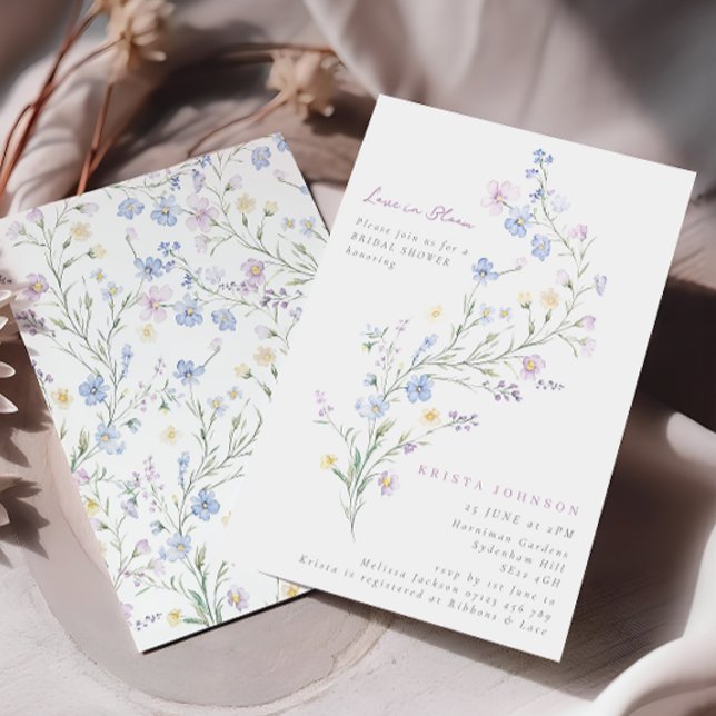 Love in Bloom Pastel Floral Bridal Shower Invitation (Creator Uploaded)