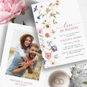 Love In Bloom Photo Bridal Shower Invitation