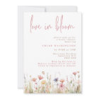 Love in Bloom Pink Wild Flowers Bridal Shower