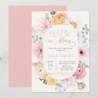Love in Bloom Spring Floral Baby Shower Girl
