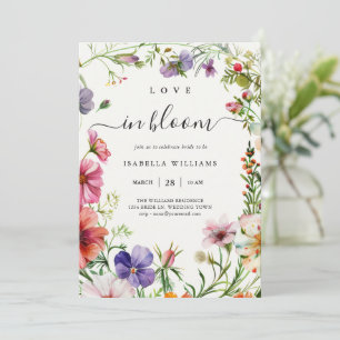Love in Bloom Spring Floral Bridal Shower Invitation