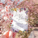 Love In Bloom Spring Floral Bridal Shower  Invitation<br><div class="desc">Colourful & elegant calligraphy spring flower & wildflower bridal shower invitation with text "Love is in bloom".</div>