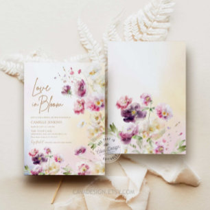 Love in Bloom Spring Floral Bridal Shower Invitation