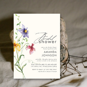 Love in bloom Spring Floral Bridal Shower  Invitation