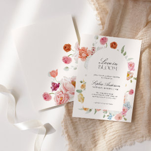 Love In Bloom Spring Flowers Bridal Shower Invitation